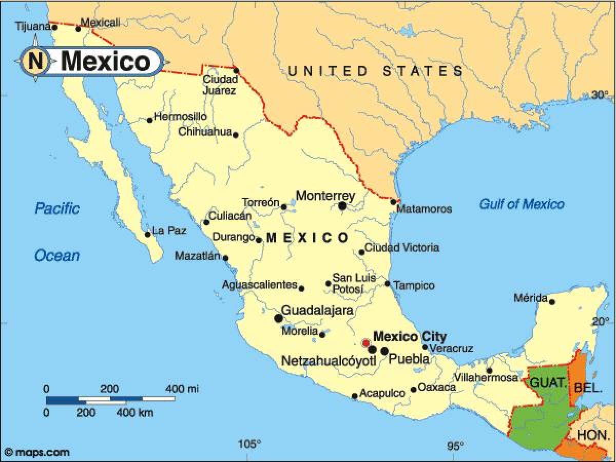بلد المكسيك خريطة