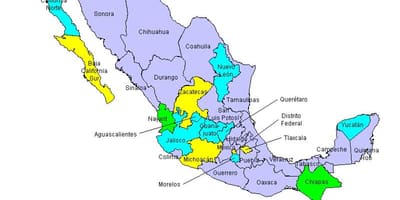 خريطة Mexicos الدول