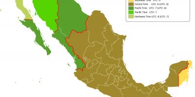 منطقة زمنية خريطة المكسيك