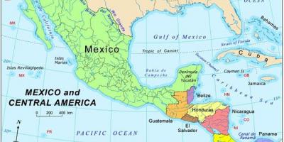 خريطة المكسيك وأمريكا الوسطى